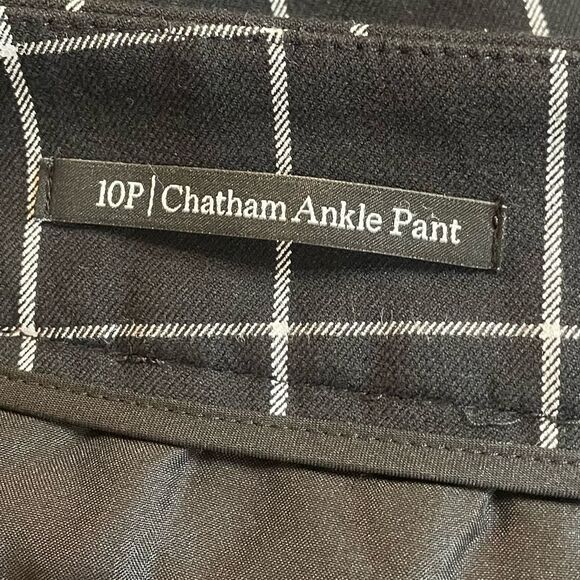 Talbots Chatham black and white plaid Ankle Pants size 10P - Picture 4 of 5